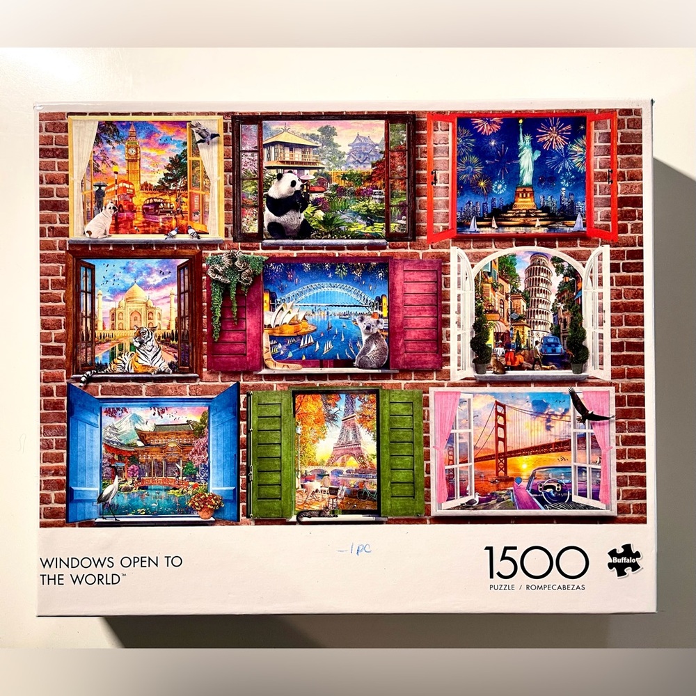 Buffalo Games - 1500 Piece Puzzle - Windows Open to the World - MISSING PIECE